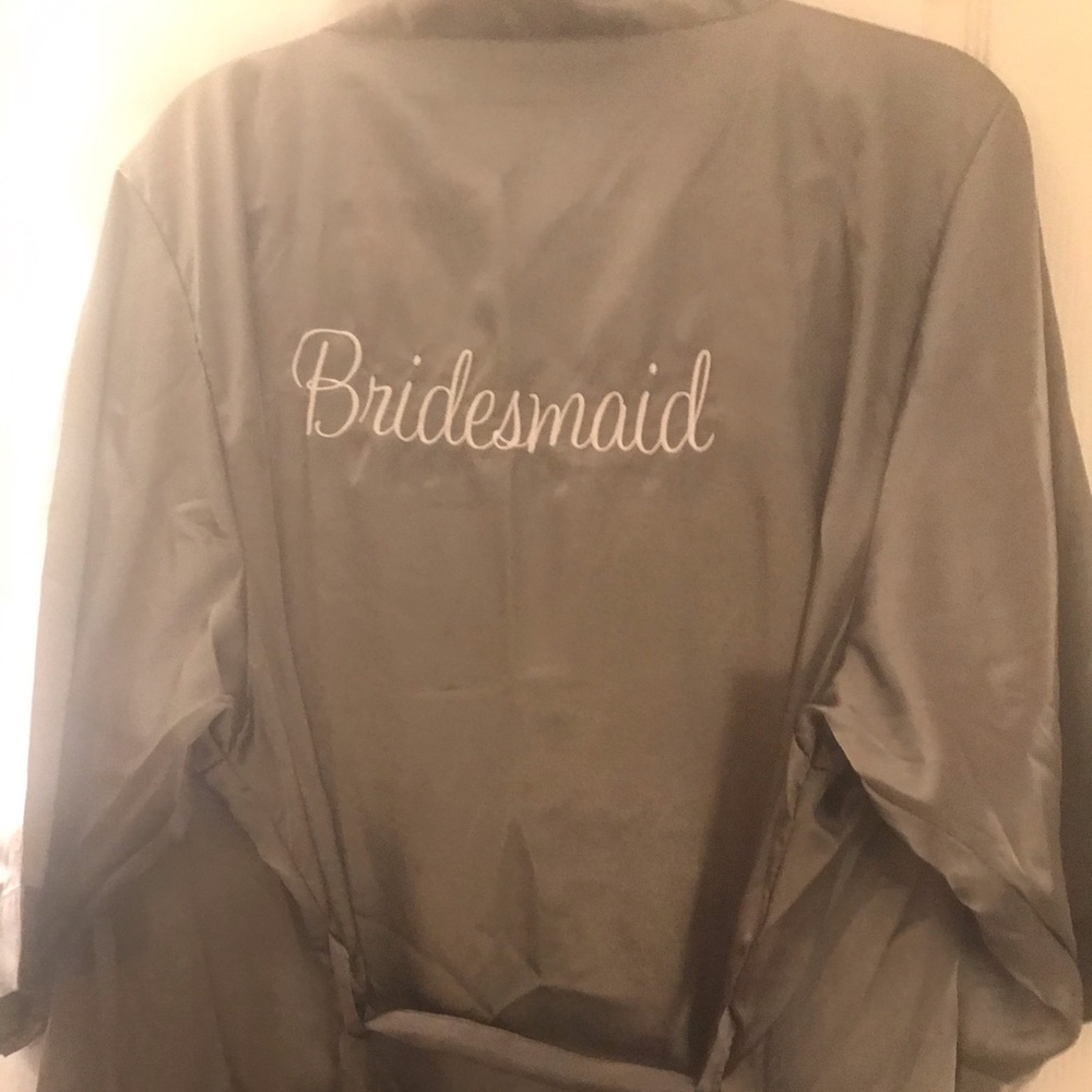 Grey bridesmaid robe